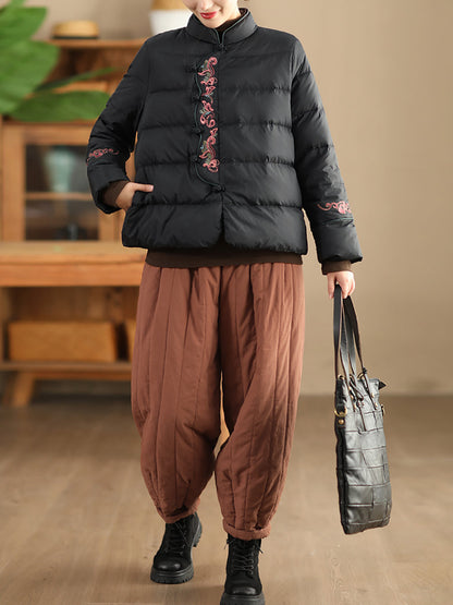 Winter Spliced Padded Harem Pants Qn019