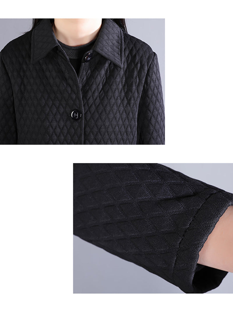 Winter Retro Warm Fleece-lined Long Coat Qm023