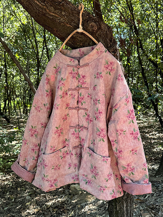 Winter Linen Cotton Padded Coat Qm012