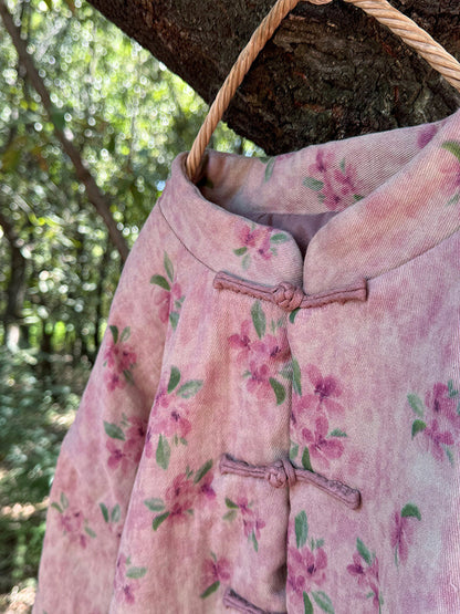 Winter Linen Cotton Padded Coat Qm012