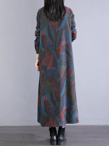 Winter Colorblock 100%cotton Long Coat Qm015