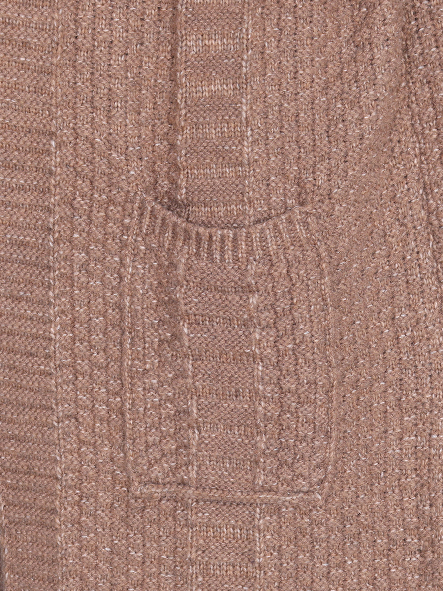 Autumn Artsy Knit Cardigan Hooded Vest Coat Qm008