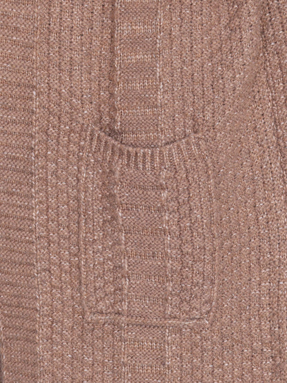 Autumn Artsy Knit Cardigan Hooded Vest Coat Qm008