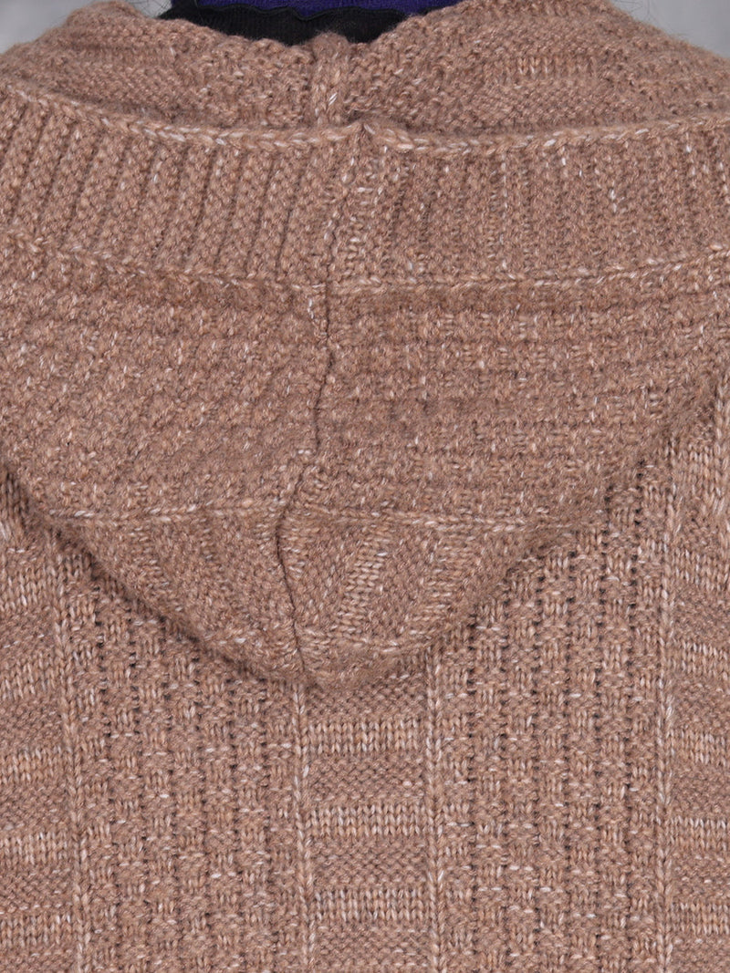 Autumn Artsy Knit Cardigan Hooded Vest Coat Qm008