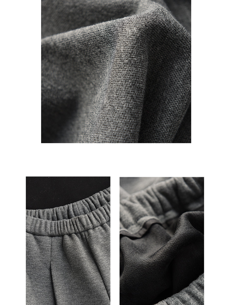Winter Fleece-lined Wide-leg Pants Wu006