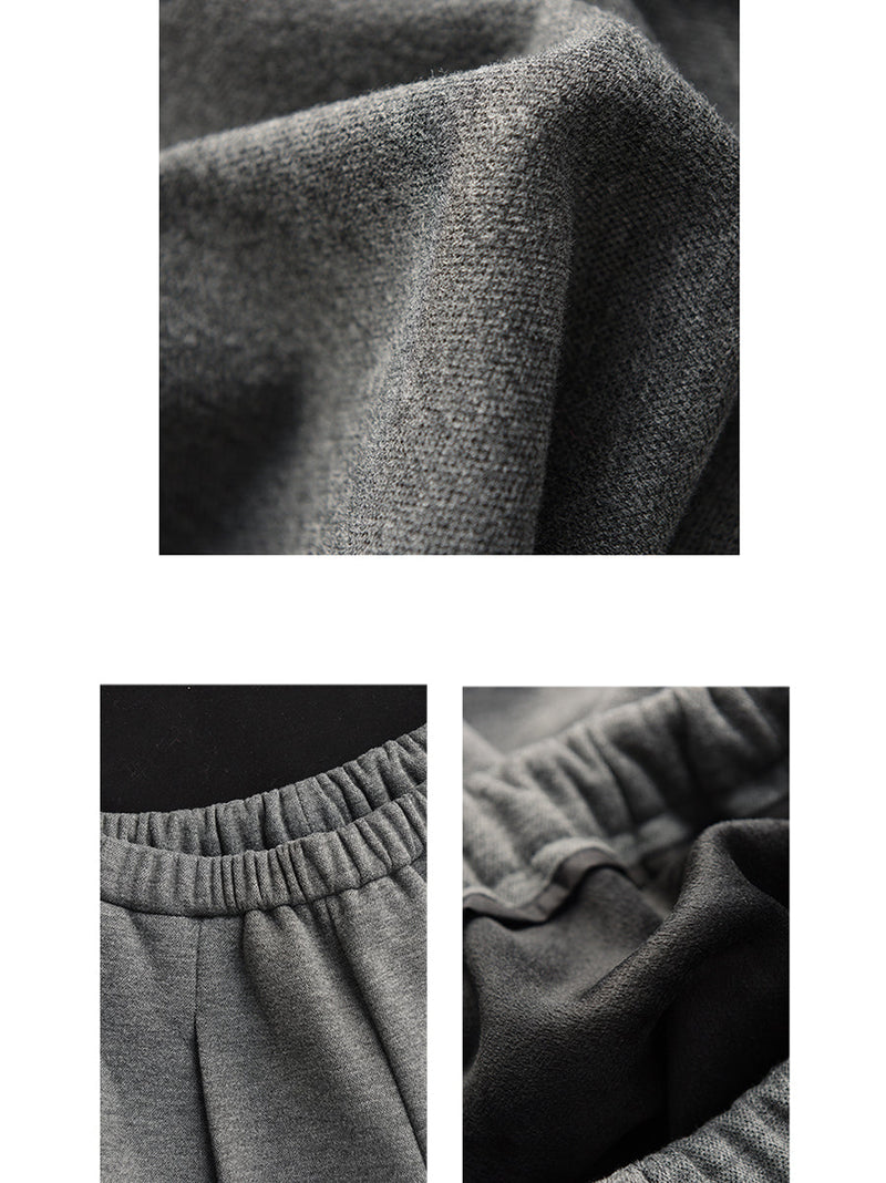 Winter Fleece-lined Wide-leg Pants Wu006