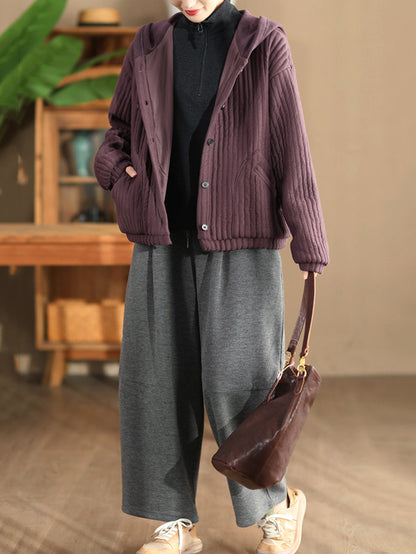 Winter Fleece-lined Wide-leg Pants Wu006
