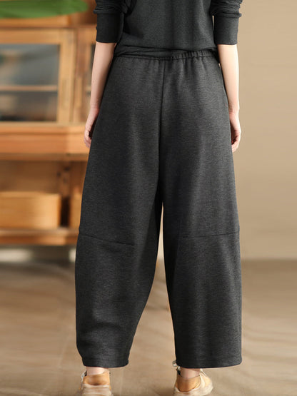 Winter Fleece-lined Wide-leg Pants Wu006
