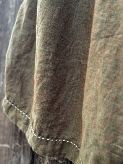 Autumn Retro Linen Wide-leg Pants Wu001