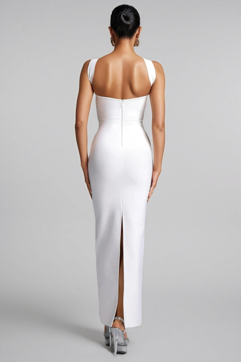 Aurol Sleeveless Slit Bandage Maxi Dress
