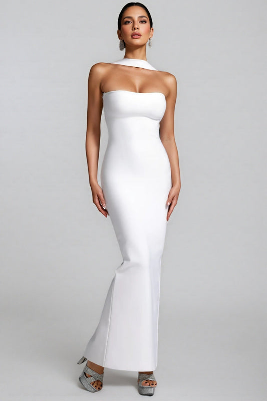 Aurol Sleeveless Slit Bandage Maxi Dress