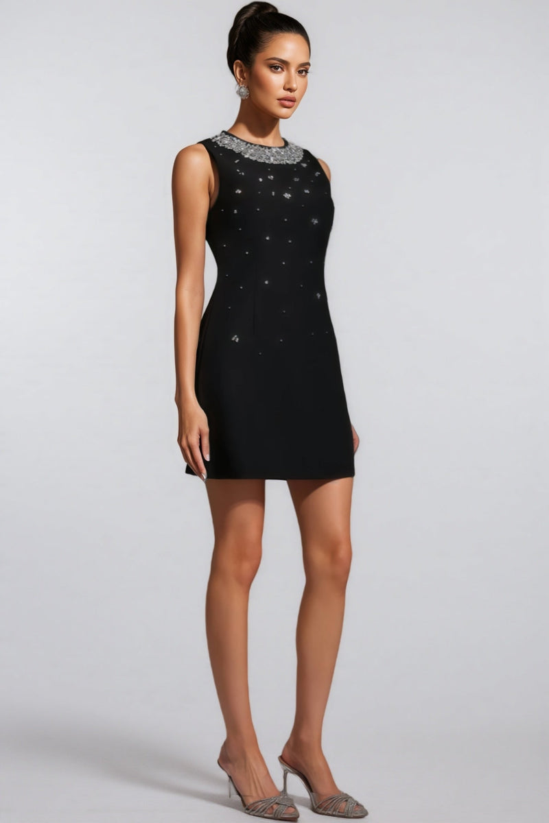 Lucysa Sleeveless Diamond Mini Dress
