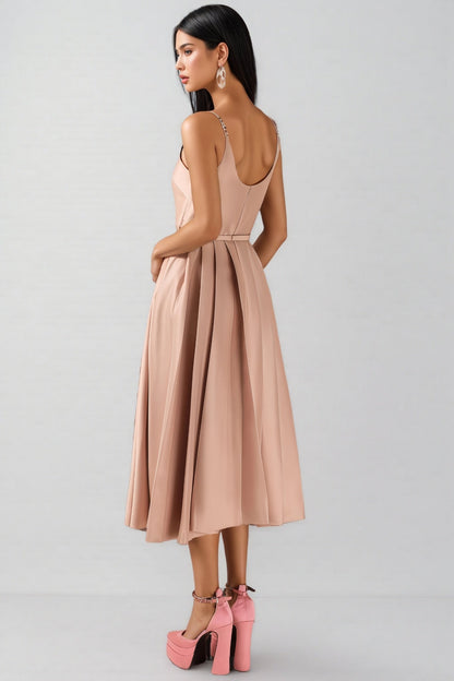 Josia Rhinestone Sleeveless Midi Dress