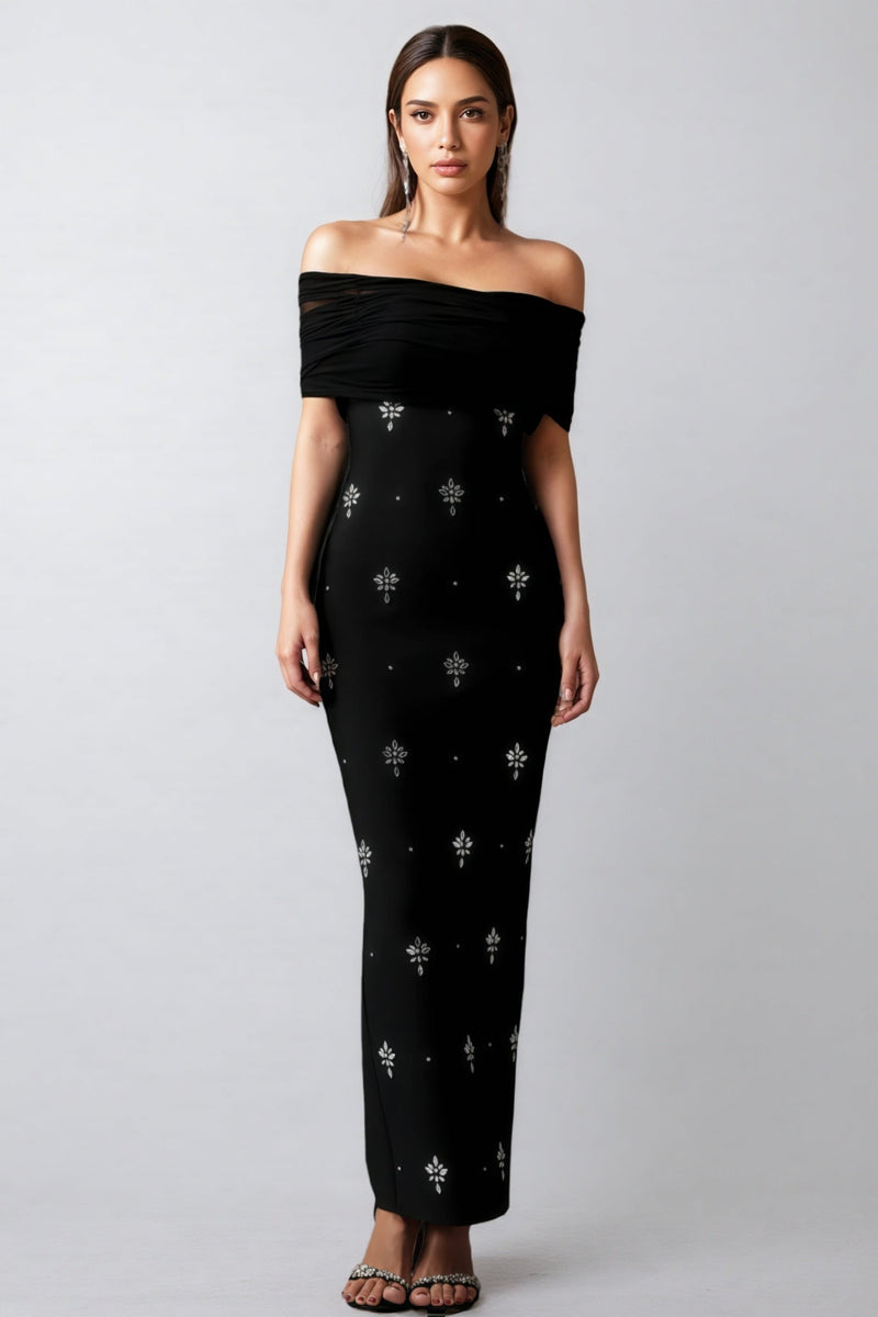 Fayrk Diamond Slim Bandage Maxi Dress