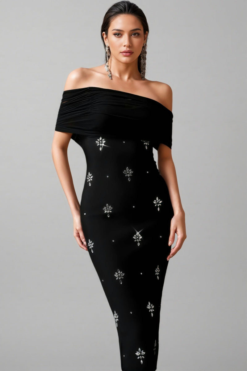 Fayrk Diamond Slim Bandage Maxi Dress