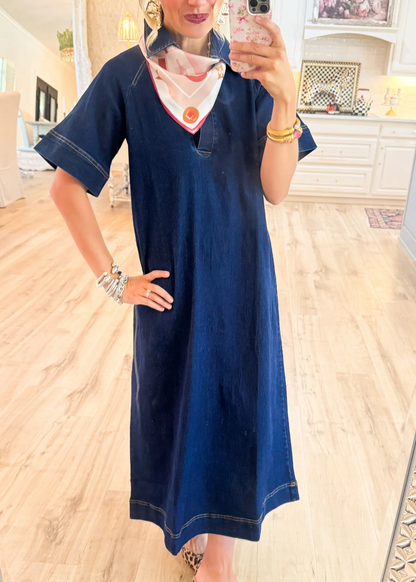 Dark Denim Midi Dress