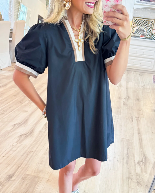Contrast Mini Dress