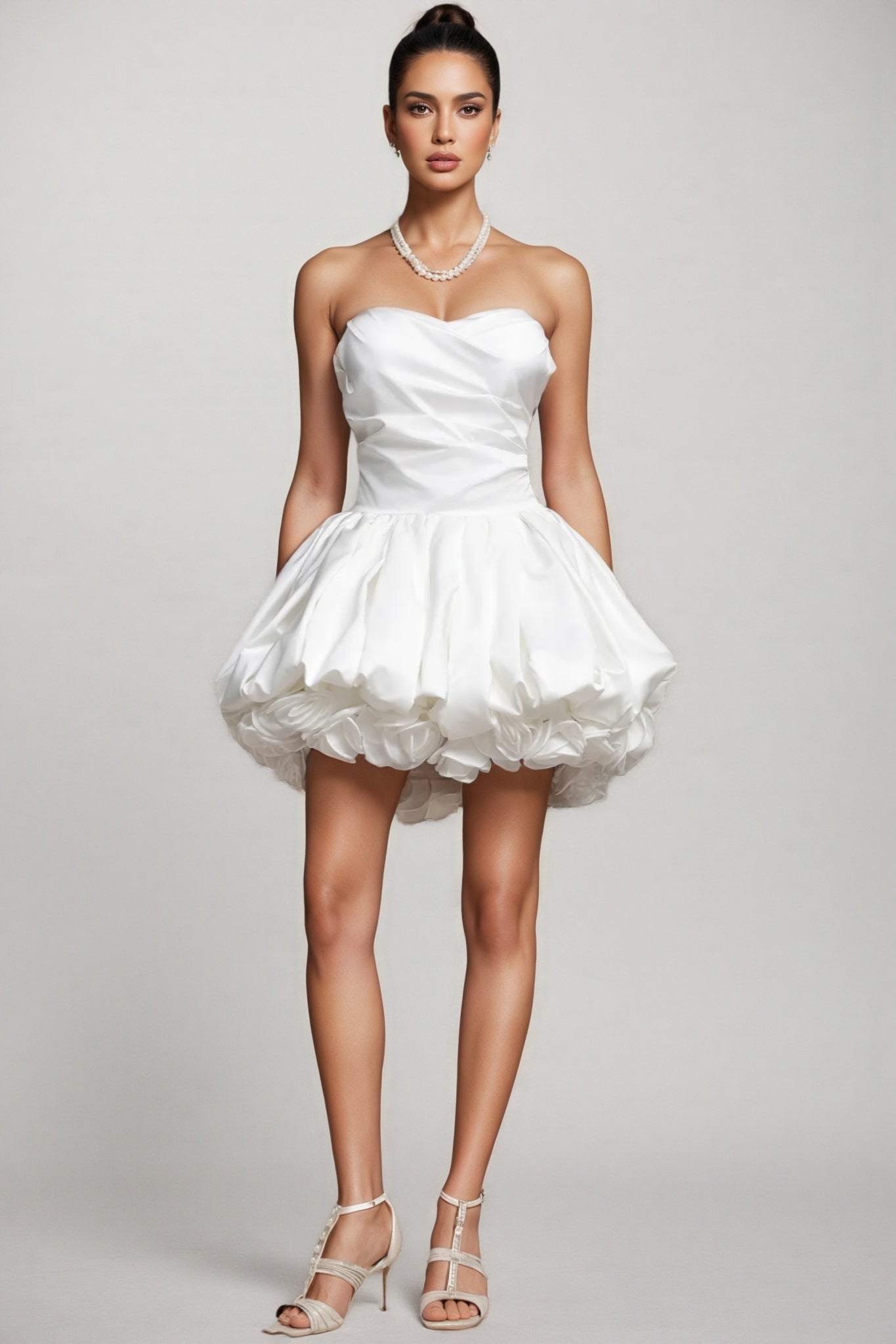 Calara Strapless Flowers Mini Dress
