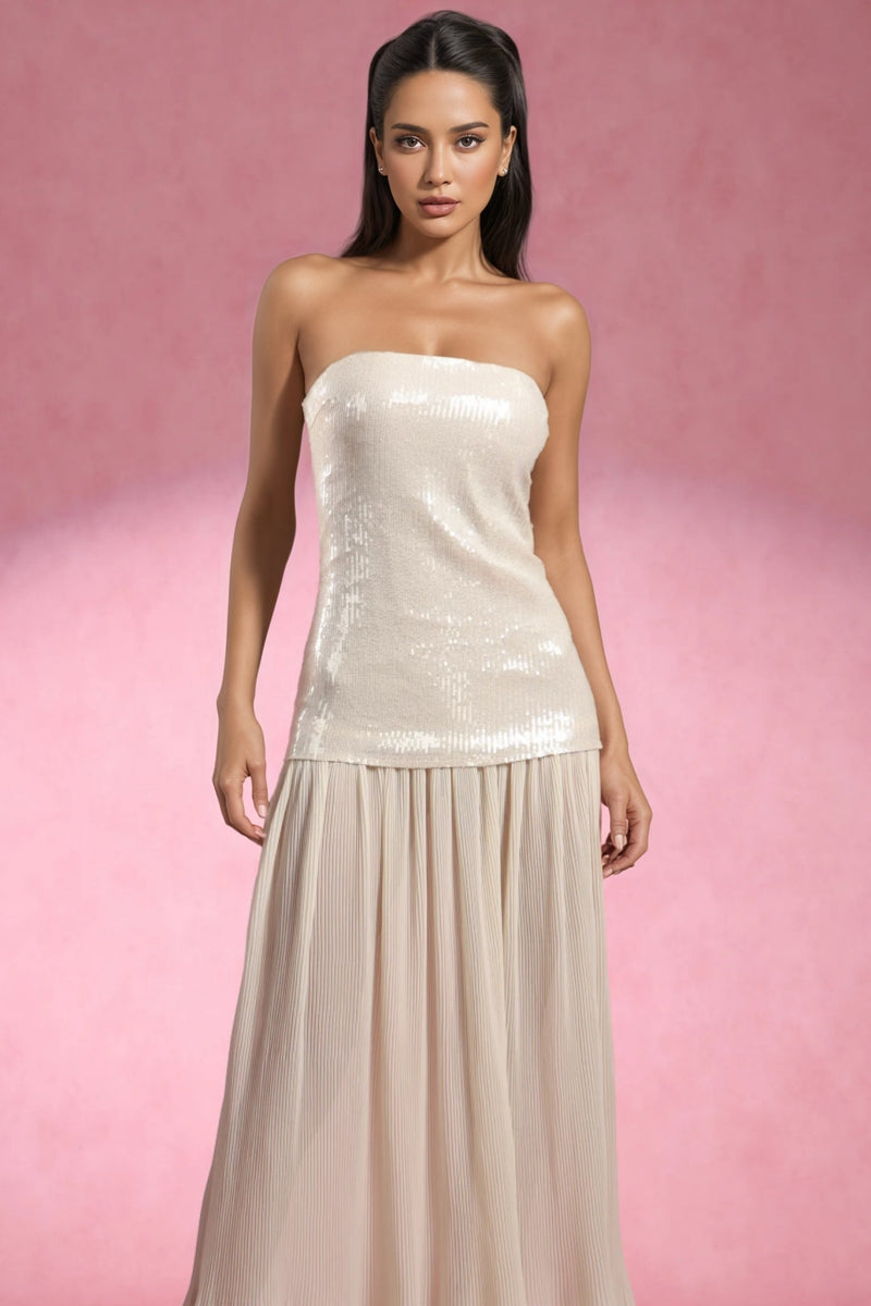 Eyola Sleeveless Sequin Maxi Dress