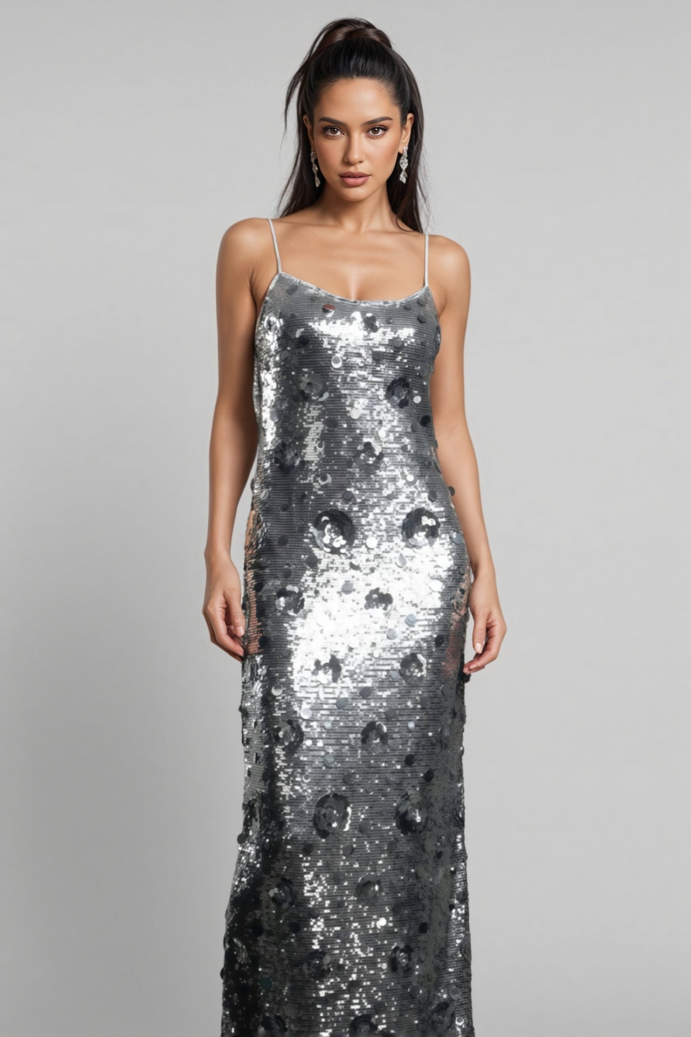Dilara Strappy Sequinned Maxi Dress