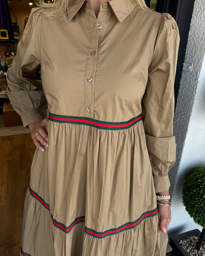 Tiered Long Sleeve Maxi Dress