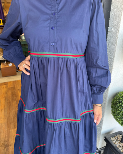 Tiered Long Sleeve Maxi Dress