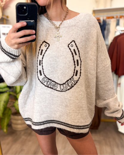 Good Luck Horseshoe Sweater