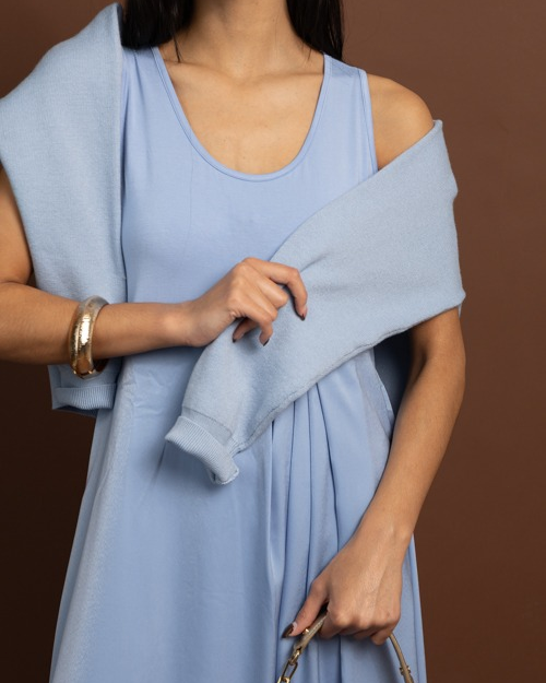 Layered Sweater Maxi Dress