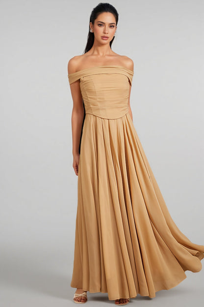 Callad Strapless Fishbone Maxi Dress