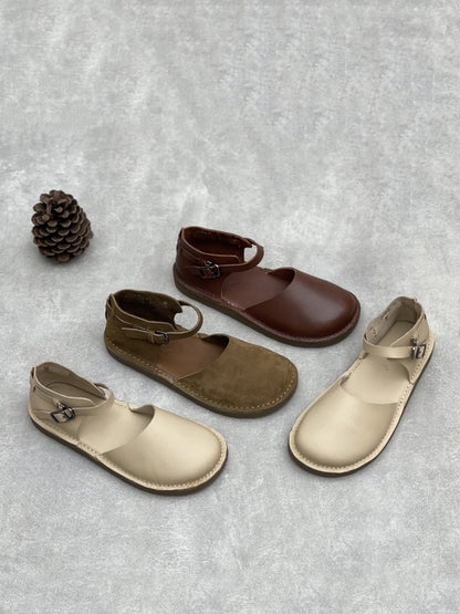 Leather Flat Summer Genuine Sandals
