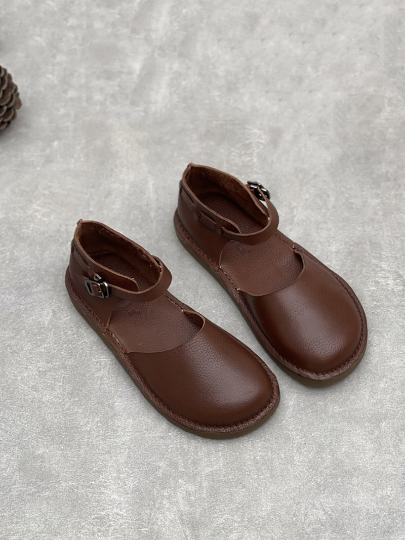 Leather Flat Summer Genuine Sandals