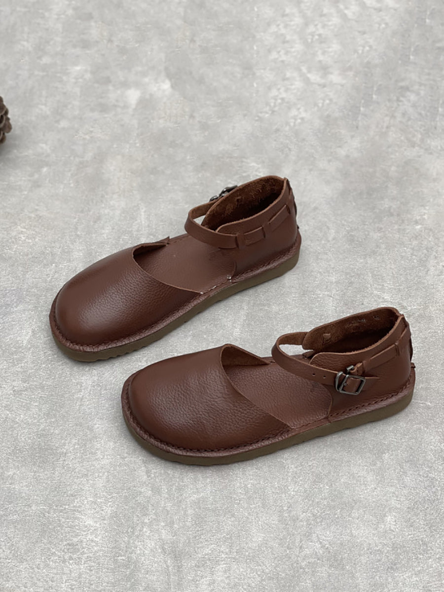 Leather Flat Summer Genuine Sandals