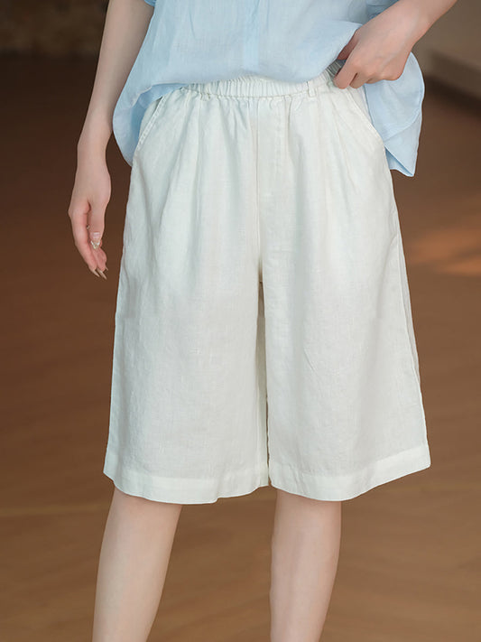 Color 100%linen Pure Fifth Summer Pants