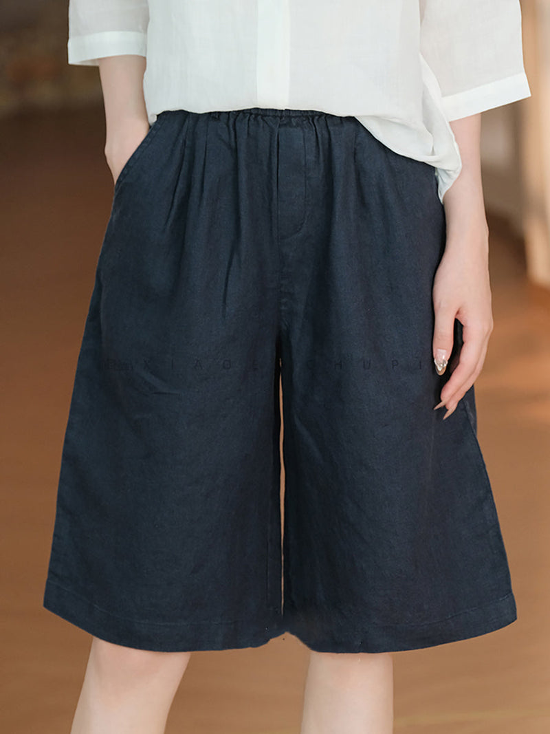 Color 100%linen Pure Fifth Summer Pants