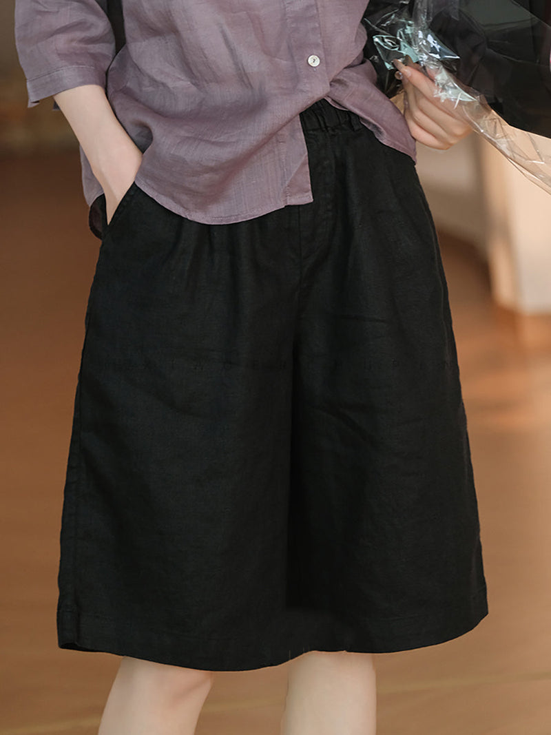 Color 100%linen Pure Fifth Summer Pants