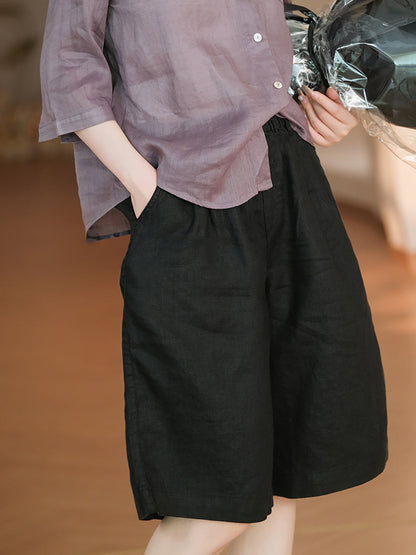 Color 100%linen Pure Fifth Summer Pants