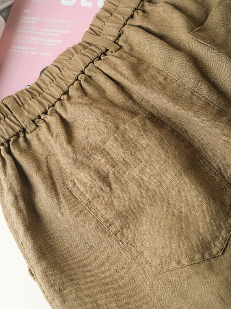 Color 100%linen Pure Fifth Summer Pants