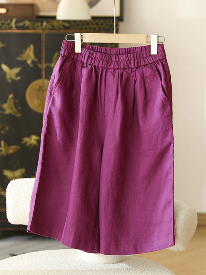 Color 100%linen Pure Fifth Summer Pants
