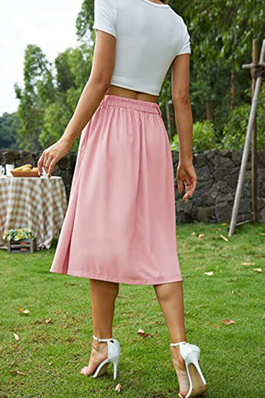 Skirt Shaped Waist Button Princess Dress Skirt