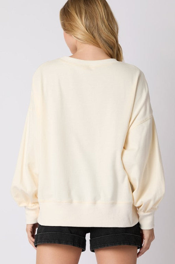 Christmas Gingerbread Man Sequin Long Sleeve Sweatshirt