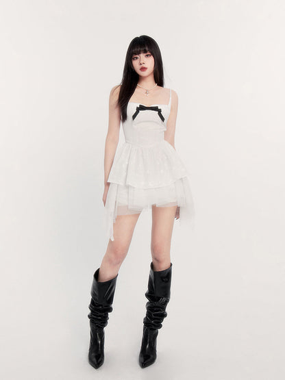 Gothic Lolita Dress With Layered Tulle Skirt