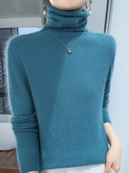 Autumn Turtleneck Wool Soft Warm Knit Sweater Av1029