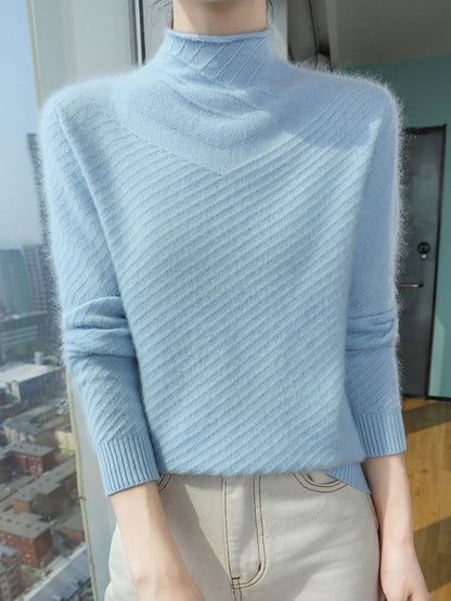 Autumn Half Turtleneck Wool Warm Knit Sweater Av1008