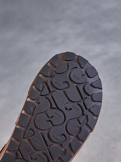 Summer Soft Leather Flat Shoes Qw1020
