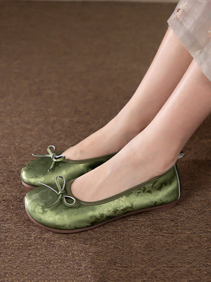 Summer Leather Flower Knurling Flat Shoes Ty1029