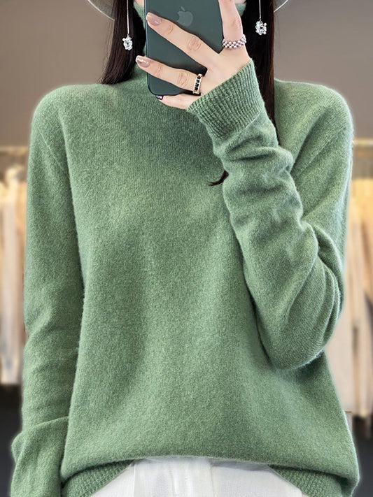 Autumn Turtleneck 100%wool Soft Sweater Ba1037