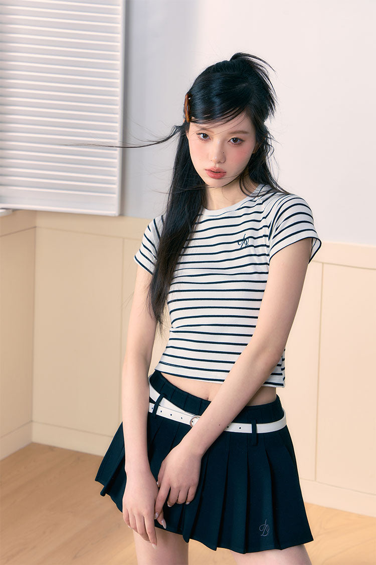 Logo Embroidery Slim Fit T-shirts & Tank Tops