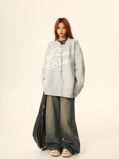 Smart Break Oversized Sweater Jacket