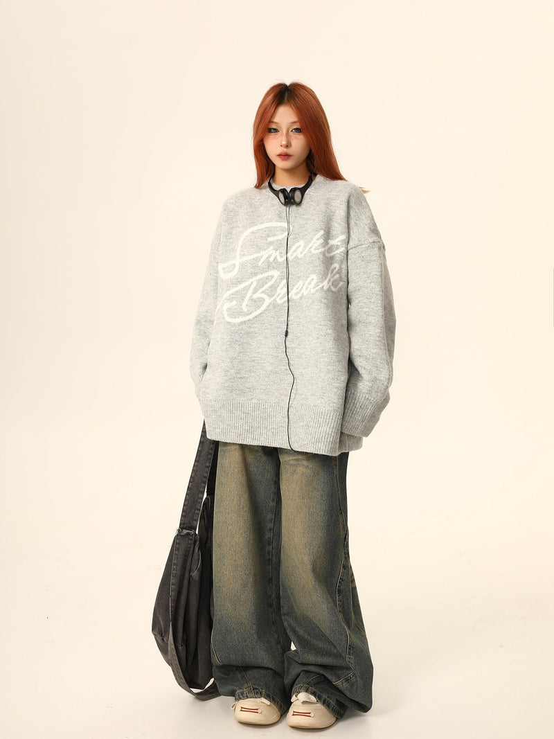 Smart Break Oversized Sweater Jacket