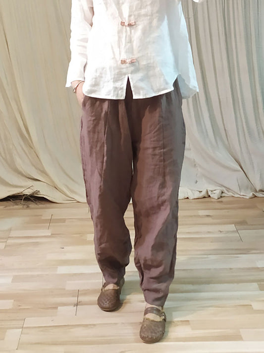 Spring Ramie Loose Pants Kl1032